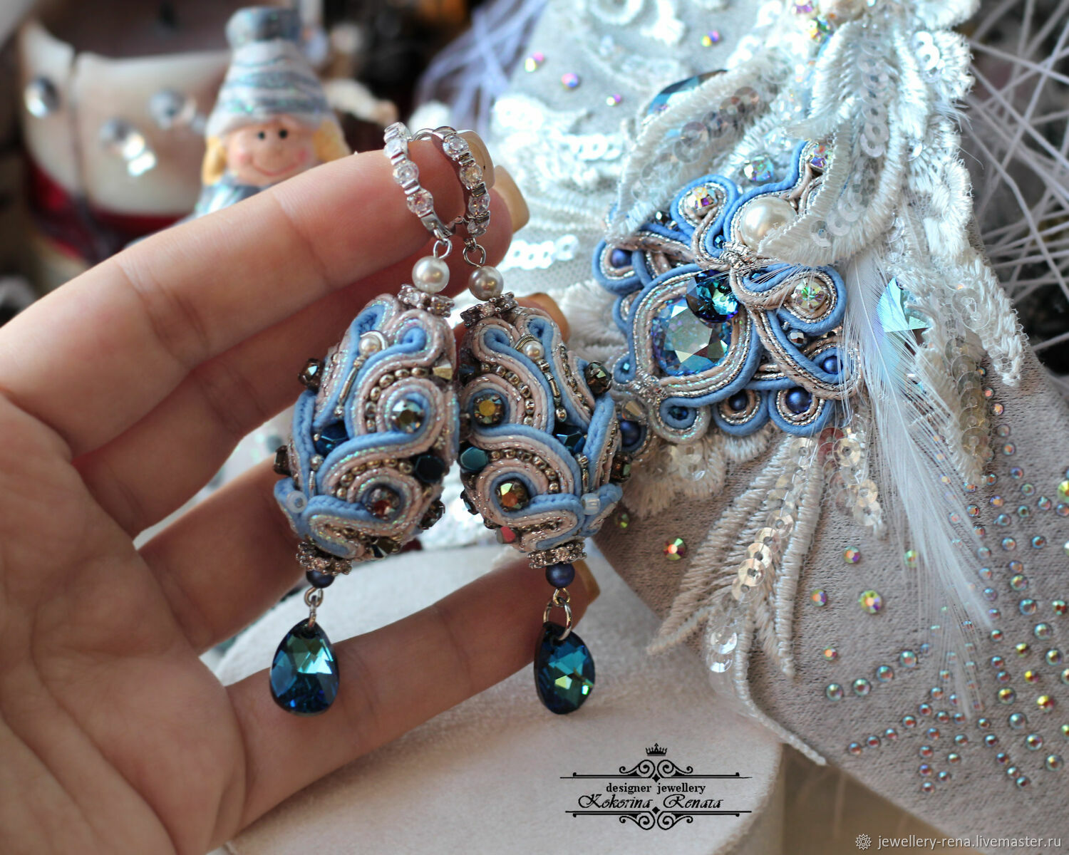 Зимний кокошник со Swarovski в интернет-магазине Ярмарка Мастеров по ...