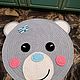 Игровой Ковер Тедди вязанный Подарок развивающий. Игровой коврик. stefia_home. Интернет-магазин Ярмарка Мастеров.  Фото №2