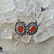 Серьги с сердоликом "Винтаж". Серьги классические. Karma-jewelry. Ярмарка Мастеров.  Фото №4