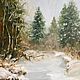 Oil painting landscape 'Winter silence». Pictures. Ирина Димчева. Online shopping on My Livemaster.  Фото №2