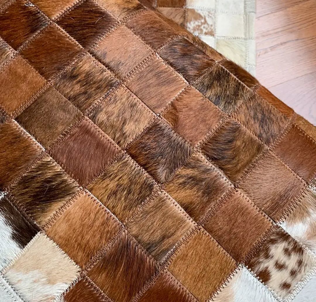 Ковры для дома: ковёр ручной работы из шкур коровы в интернет-магазине ...