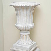 Дача и сад handmade. Livemaster - original item Flowerpot large white polyresin. Handmade.
