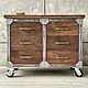 Chest of drawers made of beech slab on wheels in the Loft style 'Baron's'. Dressers. uloft. Online shopping on My Livemaster.  Фото №2