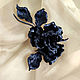 Order Black rose velvet brooch. natalya-4 (natalya-4). Livemaster. . Brooches Фото №3
