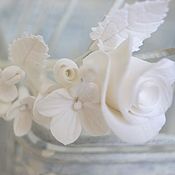 Свадебный салон handmade. Livemaster - original item A wreath for the bride for hair Freshness, polymer clay.. Handmade.