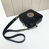 Сумки и аксессуары handmade. Livemaster - original item Quadro bag made of genuine leather color black and gray. Handmade.