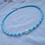 Украшения handmade. Livemaster - original item Agate choker with pearls.. Handmade.