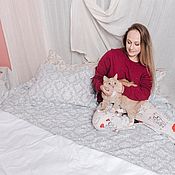 Для дома и интерьера handmade. Livemaster - original item Premium flannel bed linen.. Handmade.