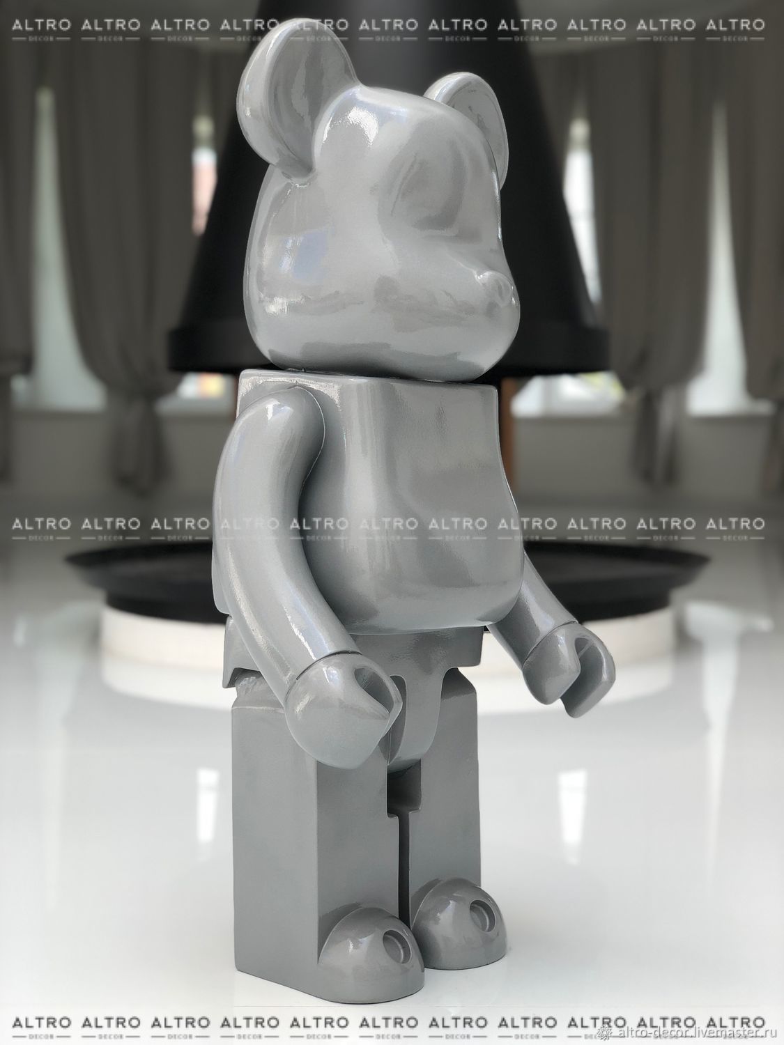 Bearbrick 1000% (70см) ONE COLOR серый глянцевый в интернет-магазине на ...