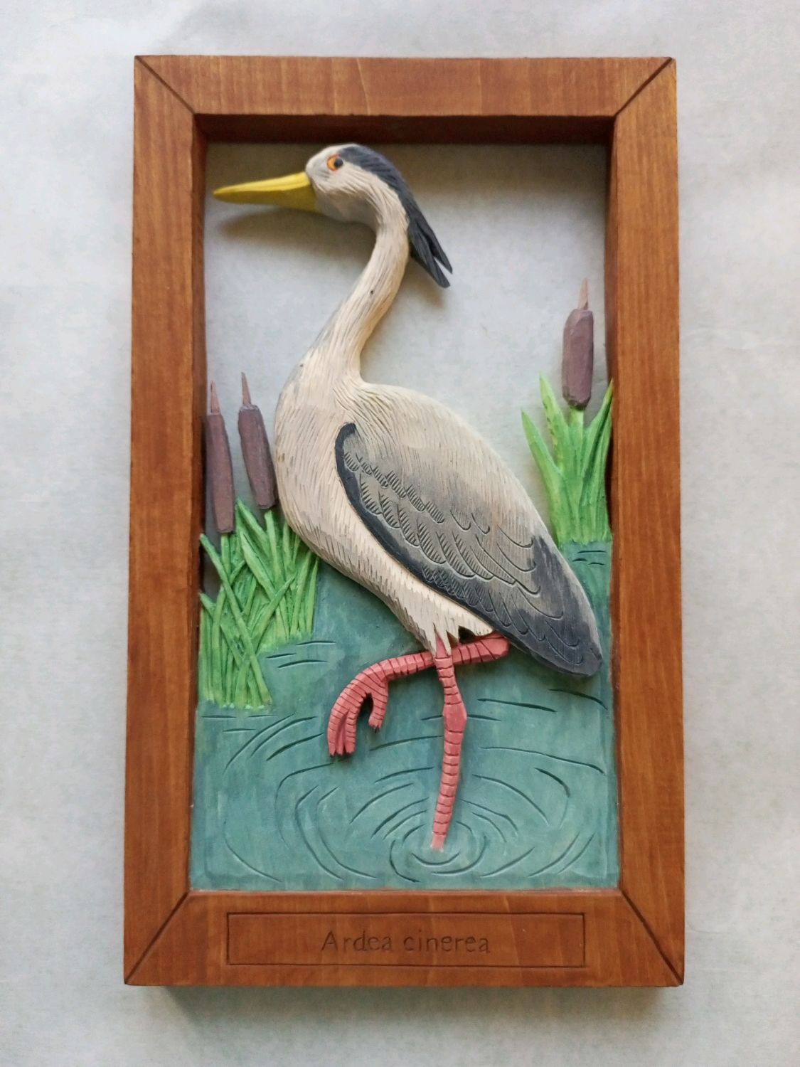 Авторская резная картина из дерева "Цапля" на заказ в интернет-магазине ...