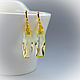 Earrings with long citrine in gold. Earrings. Solanda. Online shopping on My Livemaster.  Фото №2