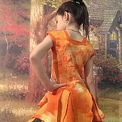 Валяное платье "Оранж"