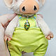 Order Teddy pig with opal pendant. Piggy, stuffed toy, pig. ATola. Livemaster. . Teddy Toys Фото №3