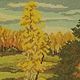 Вышитая картина "Осенний пейзаж" В багете. Картины. Галерея ручной вышивки (trefilova). Ярмарка Мастеров.  Фото №5