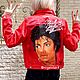 Джинсовая куртка с рисунком Майкл Джексон Michael Jackson. Куртки. Ольга  (nigelolart). Ярмарка Мастеров.  Фото №15