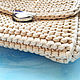 Knitted  handbag of tshirtyarn, Classic Bag, Samara,  Фото №1