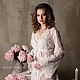 Заказать Длинный кружевной халат. F-3. Apilat wedding dresses and lingerie. Ярмарка Мастеров. . Халаты Фото №3