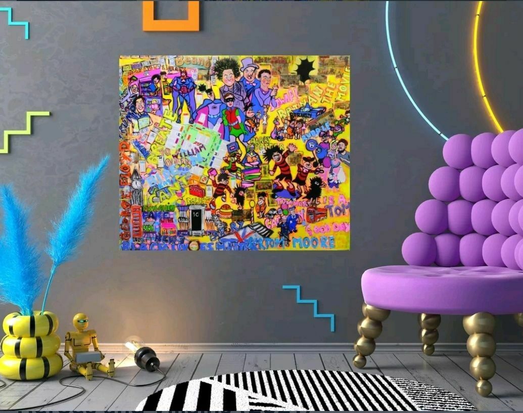 Картина маслом на заказ  Веселые Граффити Картина в детскую комнату, Картины, Санкт-Петербург,  Фото №1