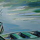Oil painting Derezovka. Boats. Pictures. Dubinina Ksenya. My Livemaster. Фото №4