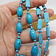 Beads turquoise thread 50 cm. Necklace. Selberiya shop. My Livemaster. Фото №4