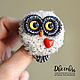 Owl Valentine Brooch. Brooches. 2sovy. My Livemaster. Фото №5