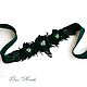 Order Belt sash Emerald flowers in suede and leather with embroidery. flowersstyle (flowersstyle). Livemaster. . Belt Фото №3