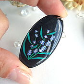 Украшения handmade. Livemaster - original item Transparent Oval Black Earrings Resin Flowers Lilac Black Green. Handmade.