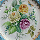 The painted porcelain.Plate 'a Bouquet of roses'. Plates. Frida Gots. Online shopping on My Livemaster.  Фото №2