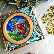 Сувениры и подарки handmade. Livemaster - original item Christmas tree decoration with a house. Handmade.
