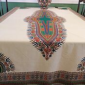 Для дома и интерьера handmade. Livemaster - original item TABLECLOTHS: Hand-printed cotton Tablecloth . JAVA. vintage 70 g. Handmade.