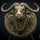 African buffalo sculpture animal head, decor, art, Sculpture, Vologda,  Фото №1