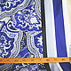 Order Шелк-купон ETRO "Гжель" итальянские ткани. Fabrics for clothing 'Tessirina'. Livemaster. . Fabric Фото №3