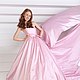 Dress unreal beauty! The taffeta fabric, the color `Ash rose` high waist that visually makes legs longer corset lace-up. There is an additional ribbon cable, length 3 meters. Dress in a single
