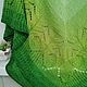 Shawl 'Botany' knitted, green, Shawls, Chelyabinsk,  Фото №1