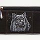 Order Housekeeper-leather coin holder 'Wolf'. MaReno Handmade Leatherbags Studio. Livemaster. . Housekeeper Фото №3