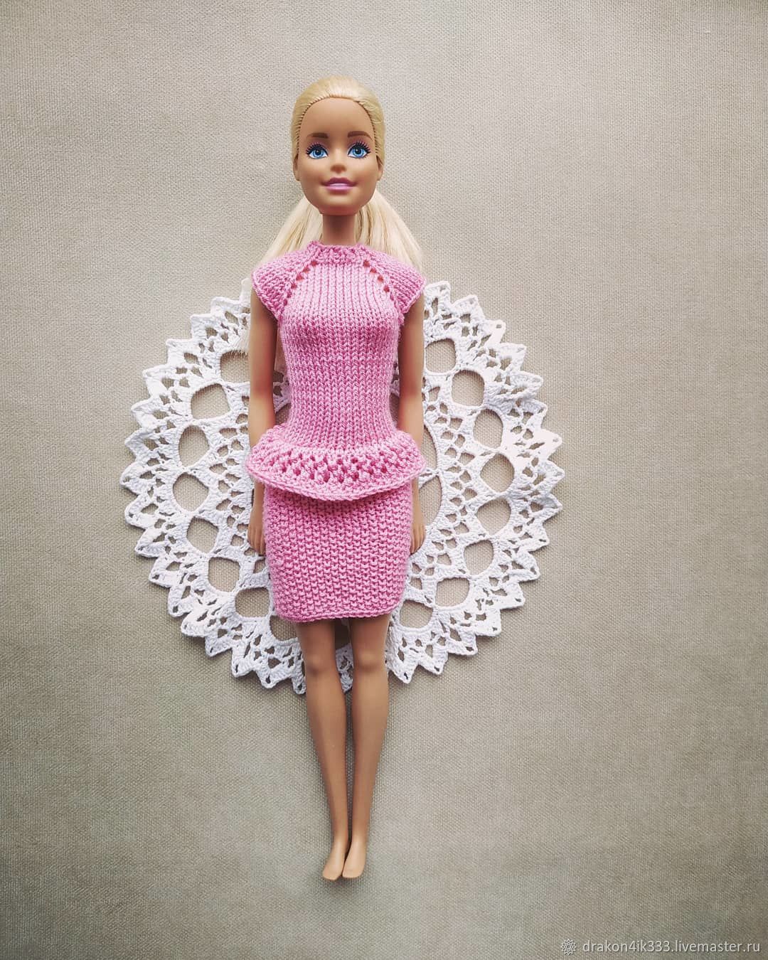 Мастер-класс (фото мк) по вязанию платья для куклы Барби (Barbie) спицами. | Люськлюзив | Дзен