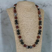 Работы для детей, handmade. Livemaster - original item Beads made of natural stones (labradorite, heliolite)). Handmade.