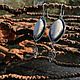 Серьги с дендроагатом. Серьги классические. Karma-jewelry. Ярмарка Мастеров.  Фото №4
