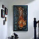 Tiger, oil painting, 50h100 cm (red, brown, blue, Pictures, St. Petersburg,  Фото №1