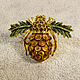 Brooch vintage Joan Rivers 'Bee 'Pine Cone', Vintage brooches, Gagarin,  Фото №1