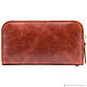 Leather clutch 'Carter' (red antique). Wallets. Russian leather Guild. My Livemaster. Фото №4