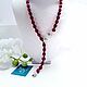 Garnet and chalcedony necklace. Necklace. Magical Beauty Gems. My Livemaster. Фото №4