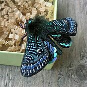 Украшения handmade. Livemaster - original item Pin Brooch Moth Brooch Butterfly Voluminous Brooch. Handmade.