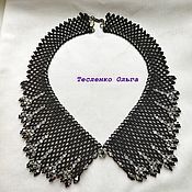 Украшения handmade. Livemaster - original item Necklace: Black Beaded Collar. Handmade.