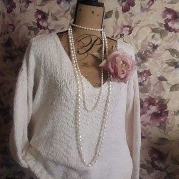 Одежда ручной работы. Ярмарка Мастеров - ручная работа " Maglione bianco ". Handmade.