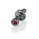 Серебряная пусета с рубином ARTEFACT RUBY, Одиночная серьга, Москва,  Фото №1