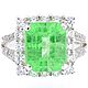 Заказать Кольцо изумруд (6.5 ct), цирконы, р.16,0 серебро 925 пробы. Максимов - ювелир. Ярмарка Мастеров. . Кольца Фото №3