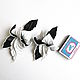 Black and White Flower Brooch Made of Leather Contrast Black White. Brooches. De-Si-Re. My Livemaster. Фото №6