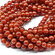 Carnelian 8 mm, 28951054 smooth ball, natural stone beads, Beads1, Ekaterinburg,  Фото №1