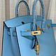 Women's handbag made of genuine leather, in blue color. Classic Bag. SHOES&BAGS. My Livemaster. Фото №4